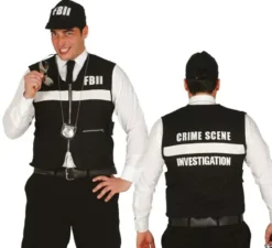 Giubbotto antiproiettile e cappuccio fbi per adulto