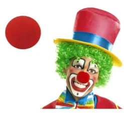 Gomma piuma rossa naso pagliaccio