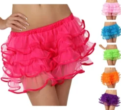 Gonna arruffata per ragazze taglia s in vari colori