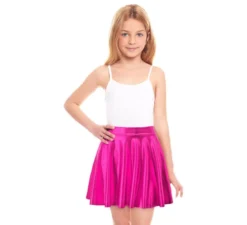 Gonna da aviatore fucsia metallizzato per ragazza