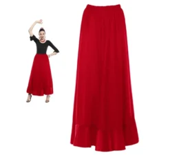 Gonna da prova rossa Sevillana da donna