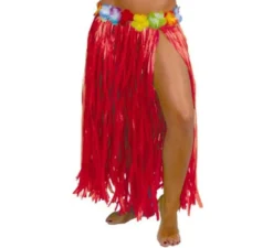 Gonna hawaiana con fiori in vari colori 75 cm