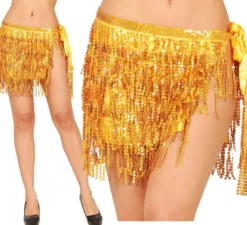 Gonna in vita con paillettes taglia universale in vari colori per donna