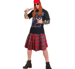 Gonna tartan scozzese rossa per donna