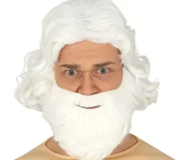 Grande parrucca e barba bianca di Natale