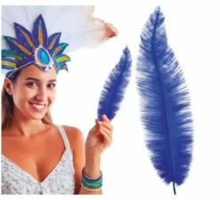 Grande piuma di struzzo in vari colori 40 cm