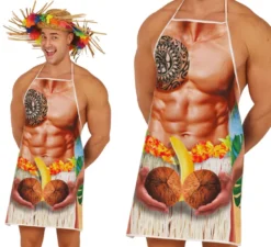 Grembiule hawaiano muscoloso per adulto