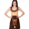 Grembiule marrone con frange