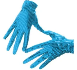 Guanti con paillettes per adulti in vari colori