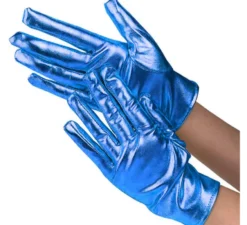 Guanti corti per adulti in vari colori metallizzati