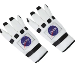 Guanti da astronauta per adulti in bianco e nero