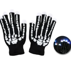Guanti da scheletro a LED per adulti