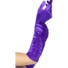 Guanti lunghi viola seducente 46 cm per le donne