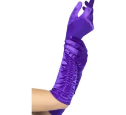 Guanti lunghi viola seducente 46 cm per le donne