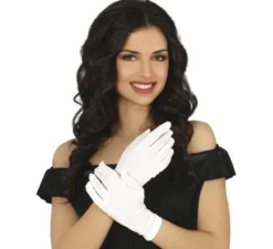 Guanto bianco con bottone adulto da 24 cm