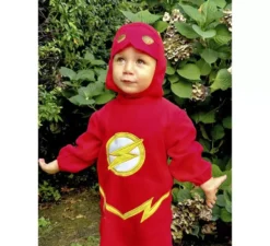 Il costume di Flash con cappello per bebè
