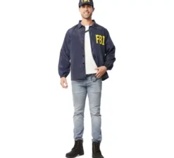 Kit agente FBI per adulti: giacca e berretto