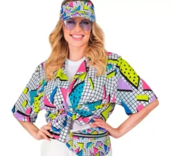 Kit anni '80: marsupio bianco e visiera