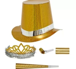 Kit 5 bomboniere olografiche dorate Las Vegas