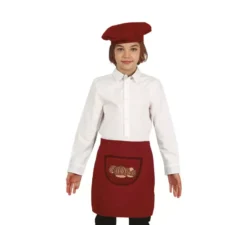 Kit Castañero per bambini: berretto marrone e grembiule