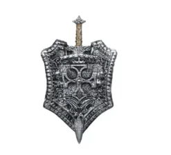 Kit Cavaliere Crociato: Spada e scudo giocattolo da 46 cm
