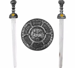 Kit Cavaliere: Scudo e 2 Spade, 49x6 cm, in plastica