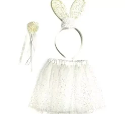 Kit Coniglio Bianco: Tutù, Cerchietto e Bacchetta