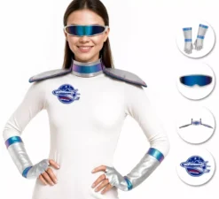 Kit da astronauta: guanti, occhiali, spalline e distintivo