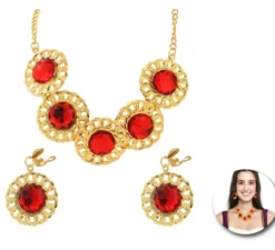Kit dama medievale adulta: 2 orecchini e collana