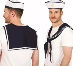 Kit da marinaio anni '50: cappello e colletto