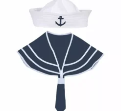 Kit da marinaio per adulti: cappello e collare