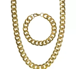 Kit da rapper: bracciale e collana in oro