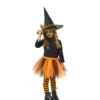 Kit da strega per bambini: tutù e cappello arancioni