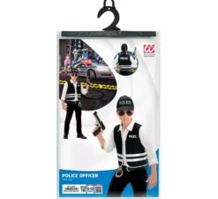 Kit della polizia inglese per bambini: cappello e gilet