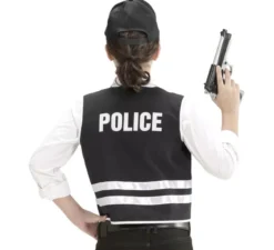 Kit della polizia inglese per bambini: cappello e gilet