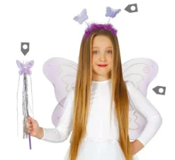 Kit farfalla: archetto, ali 55 cm e bacchetta