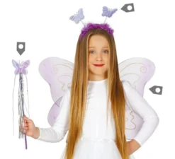 Kit farfalla: archetto, ali 55 cm e bacchetta