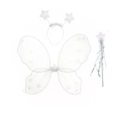 Kit Farfalla Bianca: Cerchietto, Ali e Bacchetta 46X39 cm