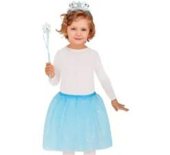 Kit Fata Turchina per bambini: cerchietto, bacchetta magica e tutù