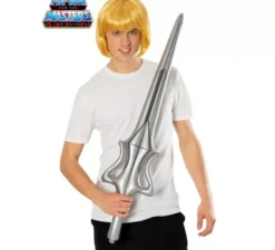 Kit He- Man adulto : parrucca e spada gonfiabile