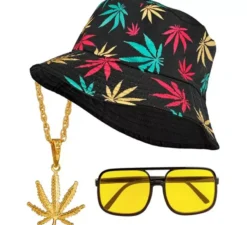 Kit Hip Hop anni '90: cappello, occhiali e collana