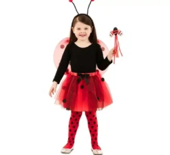Kit Infantil Mariquita: Tutu, ali, bacchetta e diadema