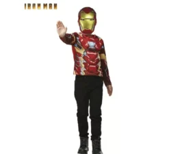 Kit Iron Man per bambini: Top e maschera