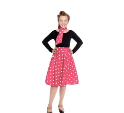 Kit o Costume anni '50 in vari colori per bambina: Gonna e Sciarpa