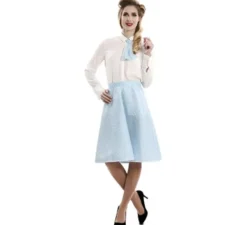Kit Pin-up azzurro per donna: gonna e cravatta