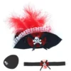 Kit Pirata da donna: Cappello, Collana e Patch