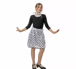 Kit Rasete Anni '50 per Ragazza: Sciarpa e Gonna