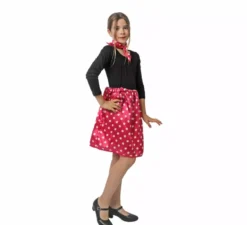 Kit Rasete Anni '50 per Ragazza: Sciarpa e Gonna