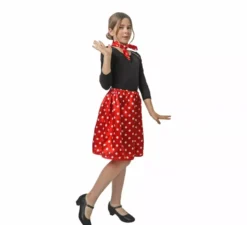 Kit Rasete Anni '50 per Ragazza: Sciarpa e Gonna