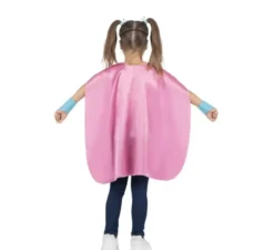 Kit rosa da supereroe per bambini: maschera, mantello e cintura
